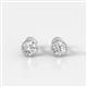 2 - Caryl GIA Certified Natural Round Diamond 1.00 ctw (SI/G) Euro Bezel Set Solitaire Stud Earrings 
