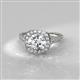 2 - Hain Rhodolite Garnet and Diamond Halo Engagement Ring 