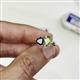 2 - Sasha IGI Certified Heart Shape Lab Grown Diamond & Pear Shape Rhodolite Garnet Stone Duo Ring 