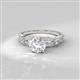 2 - Senna Desire Red Garnet and Diamond Engagement Ring 
