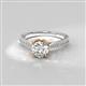 2 - Aziel Desire Aquamarine and Diamond Solitaire Plus Engagement Ring 