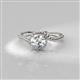 2 - Aerin Desire GIA Certified 6.50 mm Round Diamond Bypass Solitaire Engagement Ring 