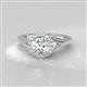 2 - Lyneth Desire Peridot and Diamond Halo Engagement Ring 