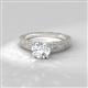 2 - Florian Classic 6.00 mm Round White Sapphire Solitaire Engagement Ring 