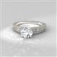 2 - Florie Classic 6.50 mm Round Certified Diamond Solitaire Engagement Ring 