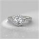 2 - Eleanor 1.56 ctw IGI Certified Lab Grown Diamond Round (7.00 mm) & Natural Diamond Round (1.30 mm) Halo Engagement Ring  