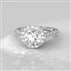 2 - Miah London Blue Topaz and Diamond Halo Engagement Ring 