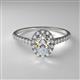2 - Marnie Desire 1.22 ctw IGI Certified Lab Grown Diamond Oval (7x5 mm) & Natural Diamond Round (1.50 mm) Halo Engagement Ring 