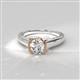 2 - Ellie Desire Emerald and Diamond Engagement Ring 
