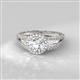 2 - Aylin London Blue Topaz and Diamond Halo Engagement Ring 
