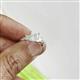 2 - Michele 1.70 ctw (5.50 mm) 3 Stone Princess Cut Tanzanite and Lab Grown Diamond Twisted Vine Engagement Ring 