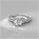 2 - Keyna 1.06 ctw IGI Certified Lab Grown Diamond Round (6.00 mm) & Natural Diamond Round (1.30 mm) Engagement Ring 