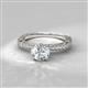 2 - Gwen 0.90 ctw IGI Certified Lab Grown Diamond (6.00 mm) & Natural Diamond (1.00 mm) Euro Shank Engagement Ring 