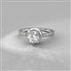 2 - Irene Rhodolite Garnet and Diamond Halo Engagement Ring 