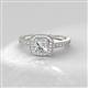 2 - Aellai Princess Cut Red Garnet and Diamond Halo Engagement Ring 