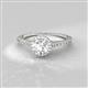 2 - Cyra Red Garnet and Diamond Halo Engagement Ring 