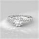 2 - Fiore Peridot and Diamond Halo Engagement Ring 