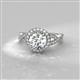 2 - Alita 1.01 ctw IGI Certified Lab Grown Diamond Round (5.80 mm) & Natural Diamond Round (1.10 mm) Swirl Halo Engagement Ring  
