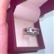 2 - Adam 7.50 mm Kite Set Evenly Spaced Princess Cut Citrine Mens Wedding band 