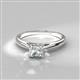 2 - Celine Princess Cut London Blue Topaz Solitaire Engagement Ring 