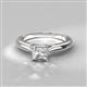 2 - Akila Princess Cut Red Garnet Solitaire Engagement Ring 