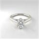 2 - Corona White Sapphire Solitaire Engagement Ring 