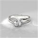 2 - Flora 6.50 mm Round Forever One Moissanite Solitaire Engagement Ring 