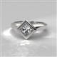 2 - Emilia 6.00 mm Princess Cut Lab Created Ruby Solitaire Engagement Ring 