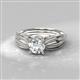 2 - Kayla Signature Yellow and White Diamond Solitaire Plus Engagement Ring 