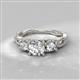 2 - Alika Signature Red Garnet and Diamond Three Stone Engagement Ring 