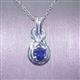 2 - Amanda 5.00 mm Round Tanzanite Solitaire Infinity Love Knot Pendant Necklace 
