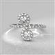 2 - Raene Diamond and White Sapphire with Side Diamonds Bypass Ring 
