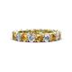 1 - Lucida 3.80 ctw (3.80 mm) Round Citrine and Natural Diamond Eternity Band 