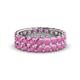 1 - Zenia 2.70 mm Pink Sapphire Double Row Eternity Band 