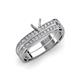 2 - Inez Semi Mount Euro Shank Bridal Set Ring 