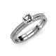 2 - Siara Semi Mount Halo Bridal Set Ring 