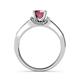 4 - Nessa Rhodolite Garnet and Diamond Bridal Set Ring 
