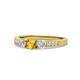1 - Ayaka Citrine and Diamond Three Stone Engagement Ring 