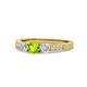 1 - Ayaka Peridot and Diamond Three Stone Engagement Ring 