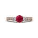 1 - Valene Ruby and Diamond Three Stone Engagement Ring 