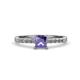 1 - Fenice Iolite and Diamond Bridal Set Ring 