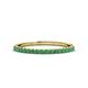 1 - Iskra 0.23 ctw Emerald Round (1.50 mm) 18 Stone Wedding Band 