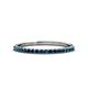 1 - Iskra 0.36 ctw Blue Diamond Round (1.50 mm) 18 Stone Wedding Band 