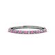 1 - Iskra 1.50 mm Round Pink Sapphire and Diamond 18 Stone Wedding Band 
