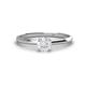 1 - Solus Round White Sapphire Solitaire Engagement Ring  