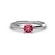 1 - Solus Round Pink Tourmaline Solitaire Engagement Ring  