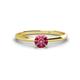 1 - Solus Round Pink Tourmaline Solitaire Engagement Ring  