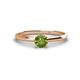 1 - Solus Round Peridot Solitaire Engagement Ring  