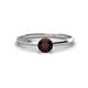 1 - Solus Round Red Garnet Solitaire Engagement Ring  