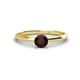 1 - Solus Round Red Garnet Solitaire Engagement Ring  
